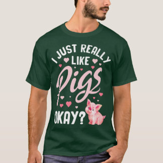 Pig Pork Piggy Piglet Boar Swine Hog Piglets Pink T Shirt