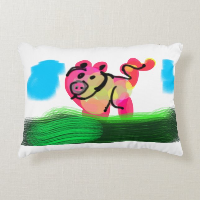 Pig spring  prydnadskudde (Framsidan)