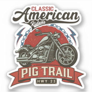 Pig Trail Scenic Byway arkansas motorcycle gifts Klistermärken