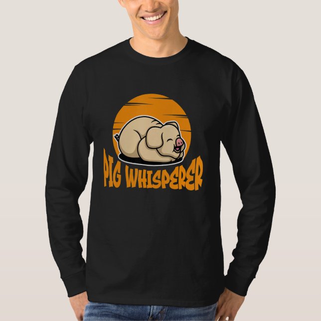 Pig Whisperer, Hog Lover, Cute Farmer, Funny Anima T Shirt (Framsida)