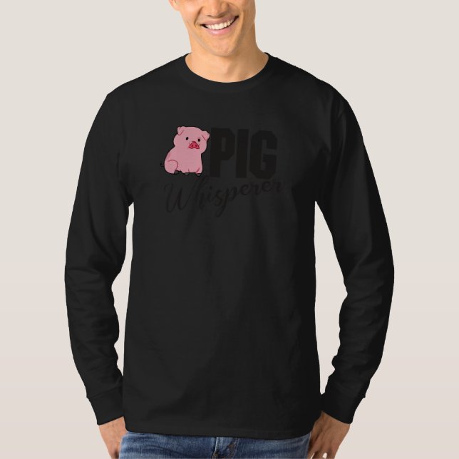 Pig Whisperer, Hog Lover, Cute Farmer, Funny Anima T Shirt (Framsida)
