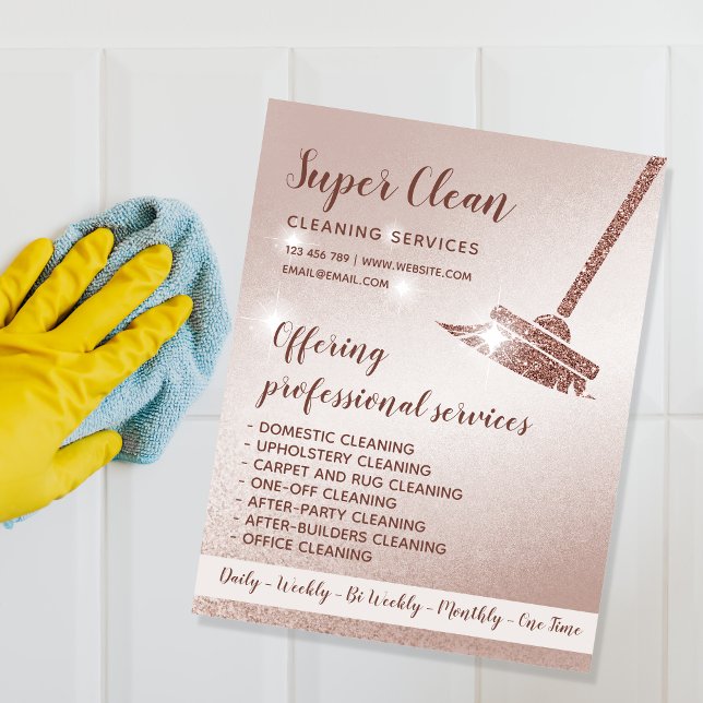 Piga Städar Hus Gnistrande Roséguld Reklamblad (Skapare uppladdad)