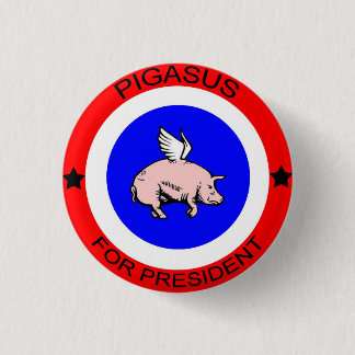 Pigasus för president knäppas knapp