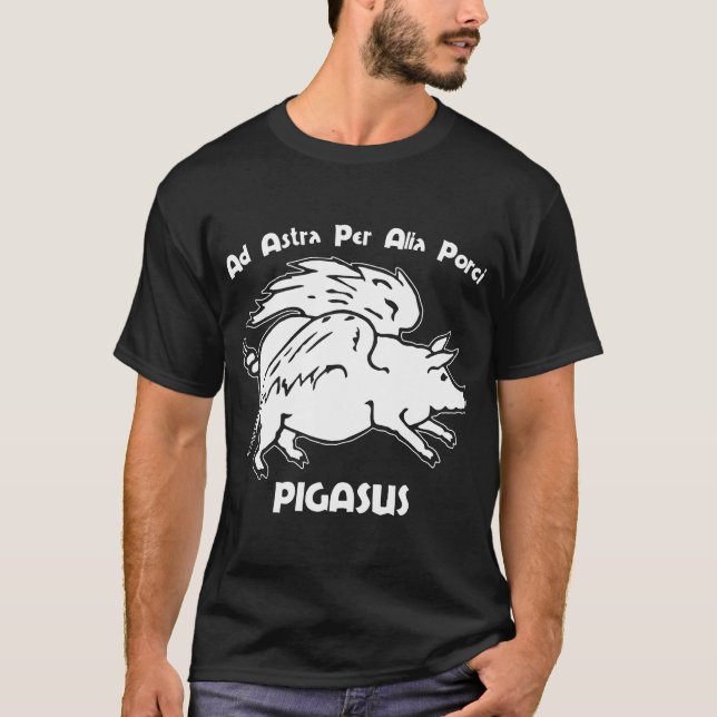 Pigasus John Steinbeck personligt frimärke till T Shirt (Framsida)