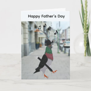 Pigeon About Town Redigerbar Rolig Fars Dag  Kort