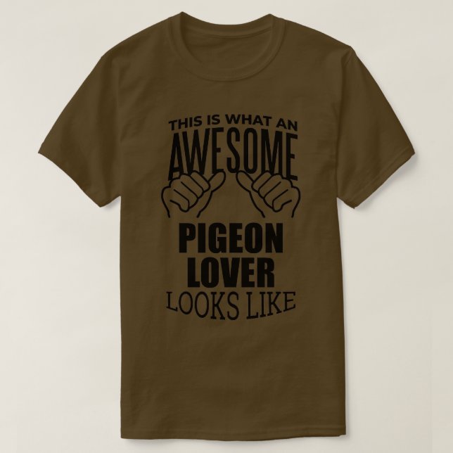 Pigeon Älskare Design Funny Gift Design 1 T Shirt (Design framsida)