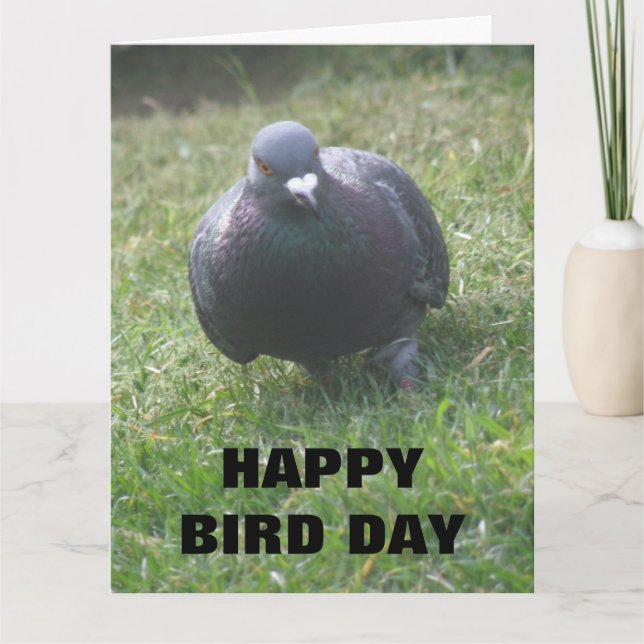 Pigeon Anpassningsbar Giant Birthday Card Kort (Framsida)