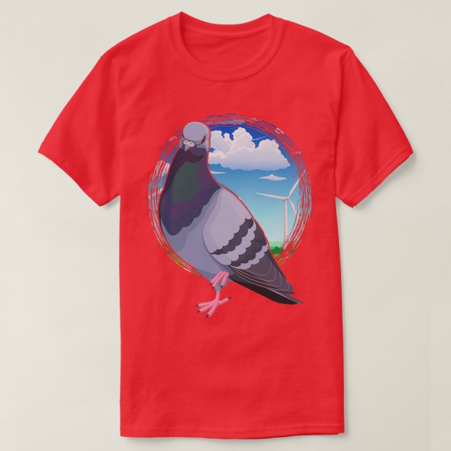 Pigeon Aveling Bird Watching Nature Enthusiast T Shirt (Design framsida)