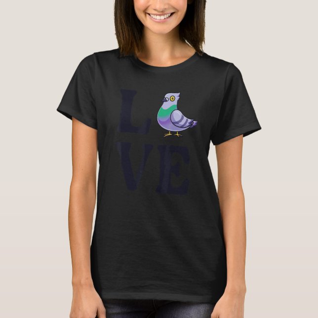 Pigeon   Bird Watcher Owner Ornithologist Ornithol T Shirt (Framsida)