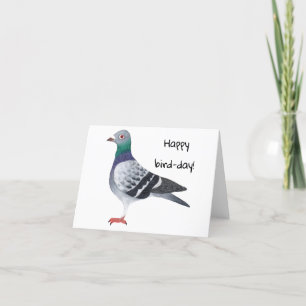 Pigeon Birthday Card Tack Kort