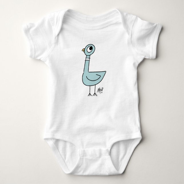 Pigeon Classic Baby White Bodykostym T Shirt (Framsida)