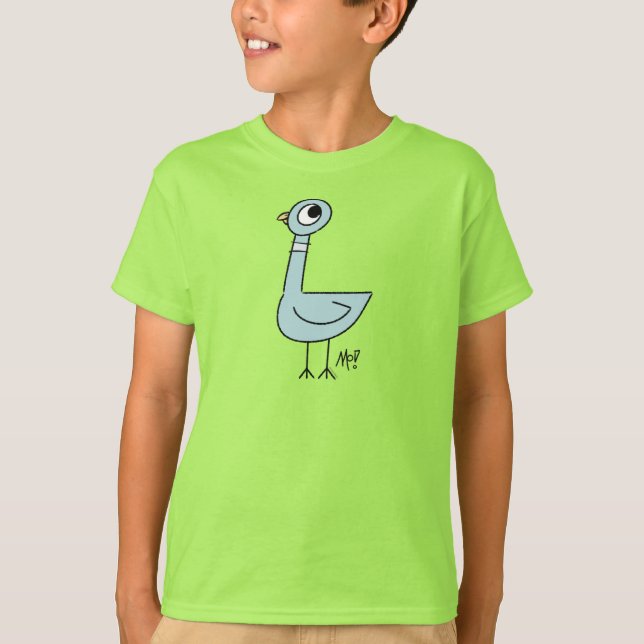 Pigeon Classic Kids Lime T Shirt (Framsida)