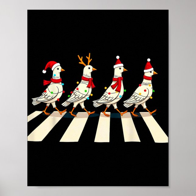 Pigeon Crossing Road Julafton Poster (Framsidan)