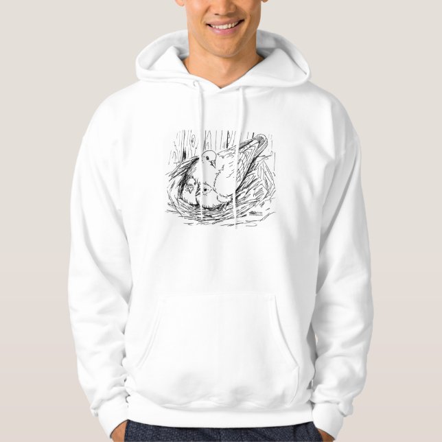 Pigeon-familjen Sweatshirt Med Luva (Framsida)
