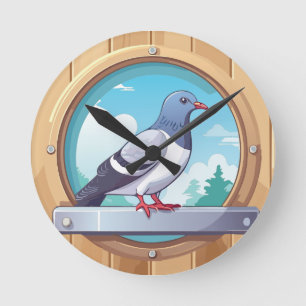 Pigeon Fancier Rund Klocka
