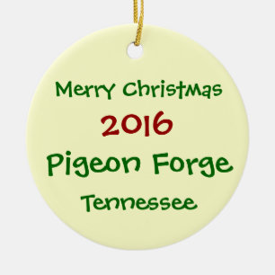 PIGEON FORGE TENNESSE HELGDAG CHRISTMAS ORNATION JULGRANSPRYDNAD KERAMIK