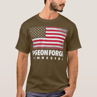 Pigeon Forge Tennessee 4:e juli amerikanska Flagga T Shirt