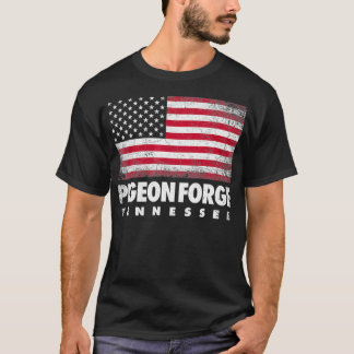 Pigeon Forge Tennessee 4:e juli amerikanska Flagga T Shirt