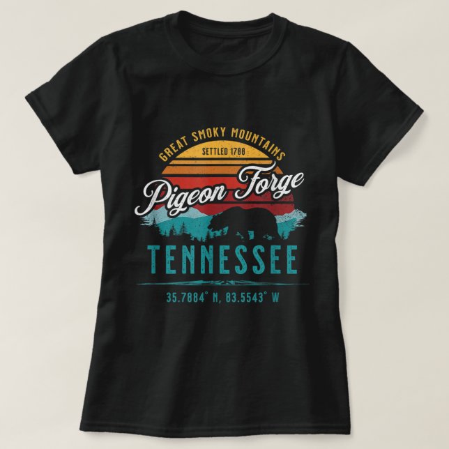Pigeon Forge Tennessee Underbar Smoky Mountains Be T Shirt (Design framsida)