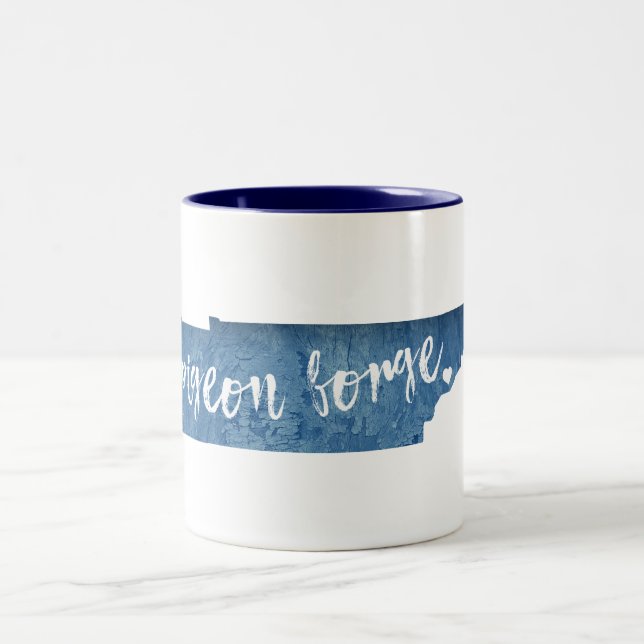 Pigeon Forge Tennessee Wood Grain Två-Tonad Mugg (Center)