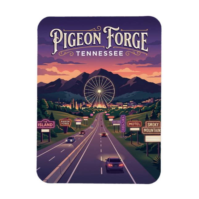 Pigeon Forge USA Magnet (Vertikal)