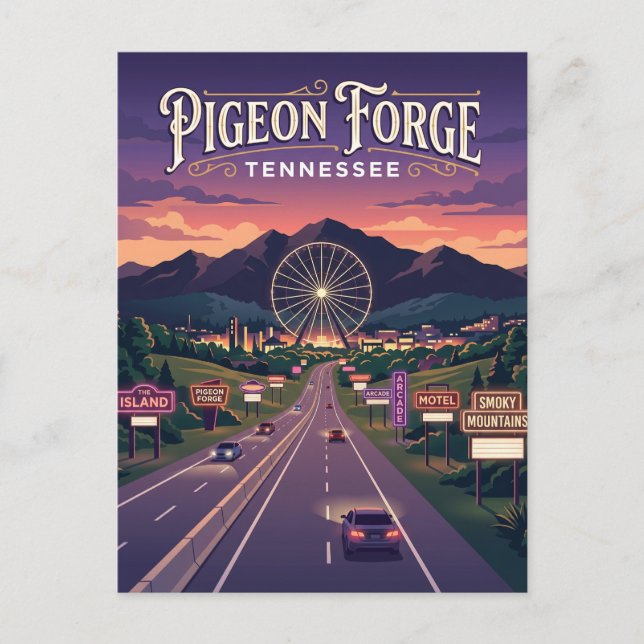 Pigeon Forge USA Vykort (Framsida)