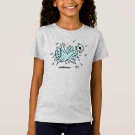 Pigeon Freakout Girls Grått T Shirt