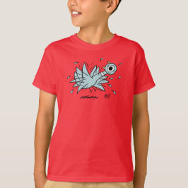 Pigeon Freakout Kids Red T Shirt