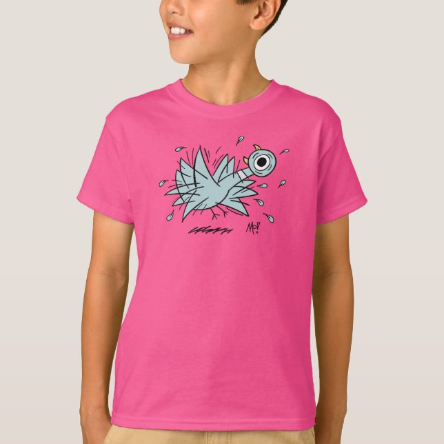 Pigeon Freakout Kids Rosa T Shirt (Framsida)