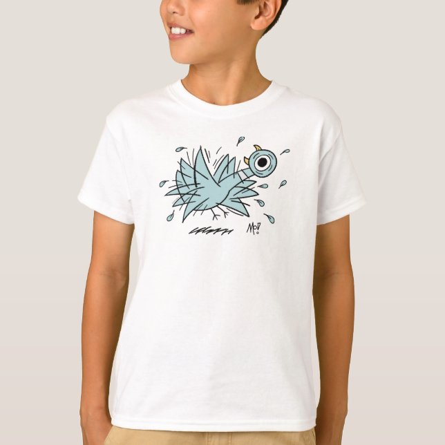 Pigeon Freakout Kids White T Shirt (Framsida)