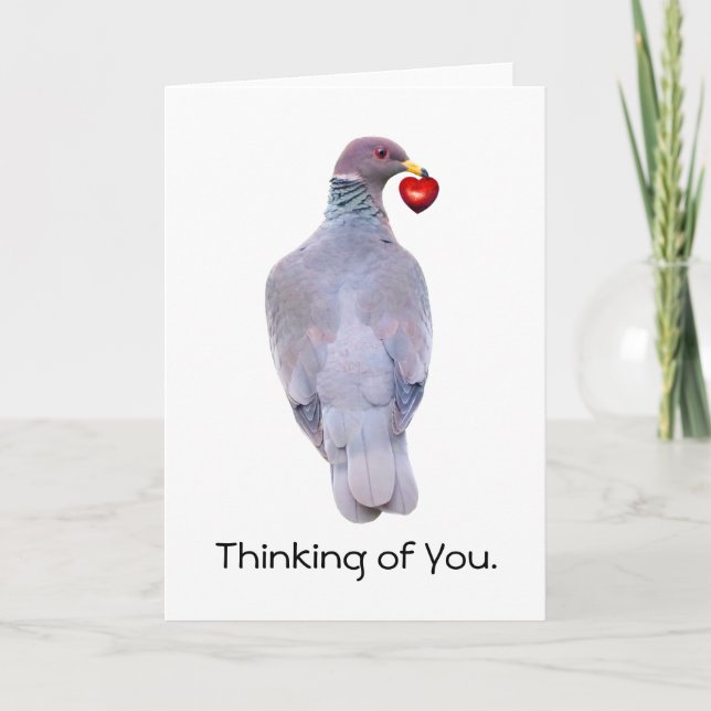Pigeon Heart Card Inbjudan (Framsida)