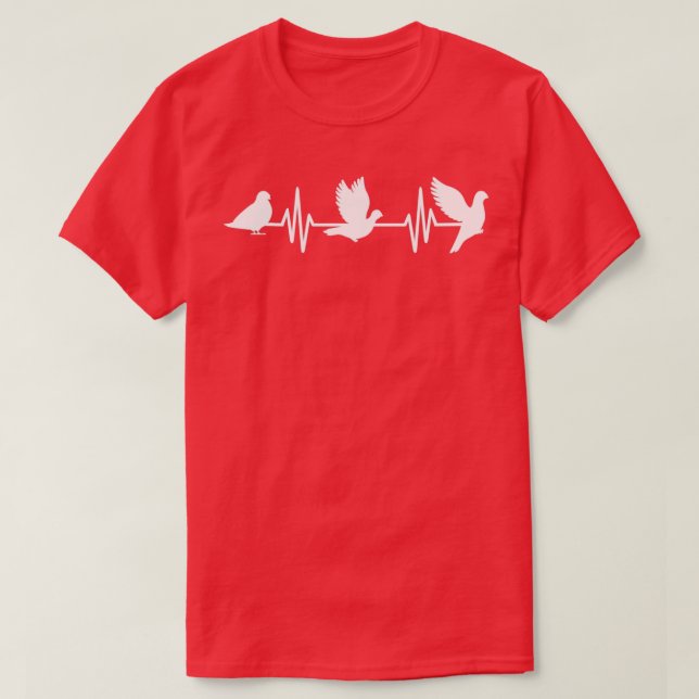 Pigeon Heartslag 2 T Shirt (Design framsida)