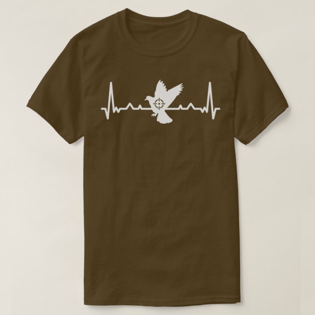 Pigeon Heartslag Hunting Gift T Shirt (Design framsida)