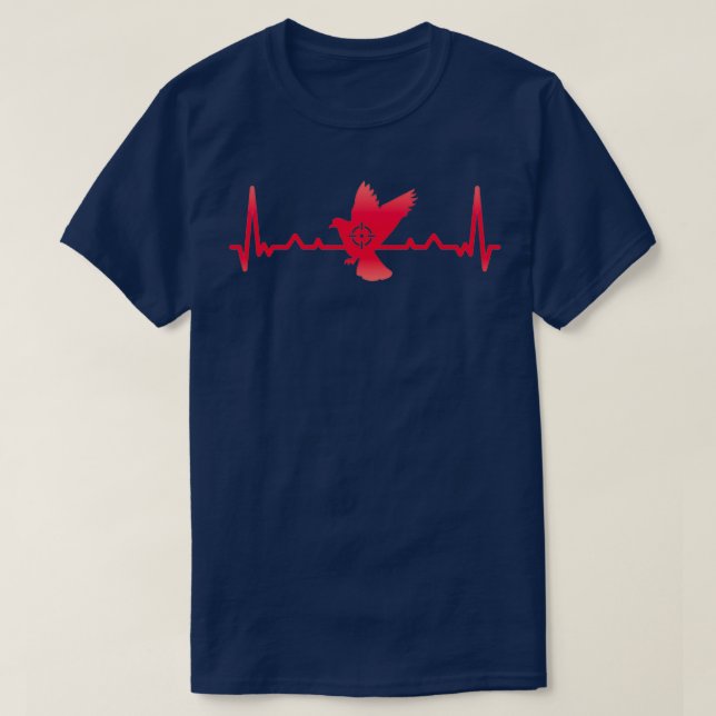 Pigeon Heartslag Hunting Julafton Gift T Shirt (Design framsida)