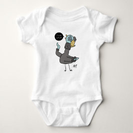 Pigeon I är en Artist Baby White Bodykostym T Shirt