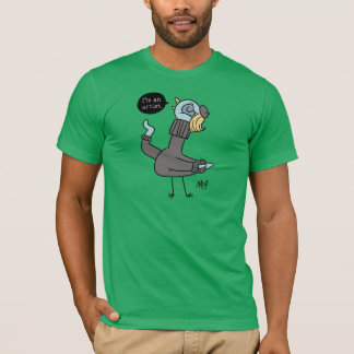 Pigeon I är en artist Manar Grönt T-Shirt