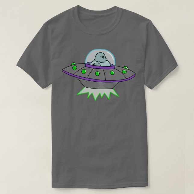 Pigeon i UFO 2 T Shirt (Design framsida)