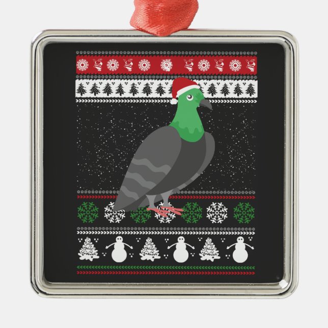 Pigeon - Jul Pigeon God jul Julgransprydnad Metall (Framsidan)