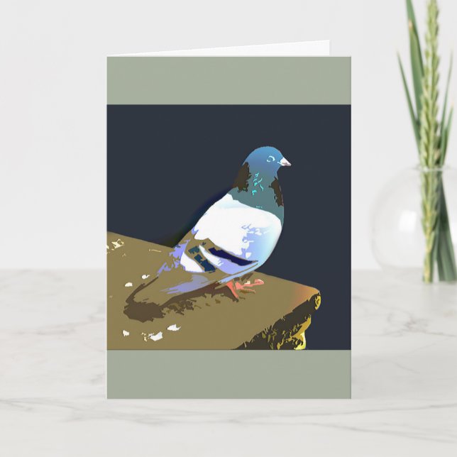 Pigeon-konstfågel Kort (Framsida)