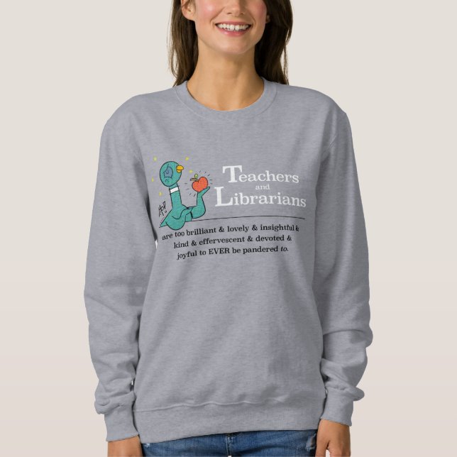 Pigeon-lärare och bibliotekarier Kvinnors Grått T Shirt (Framsida)