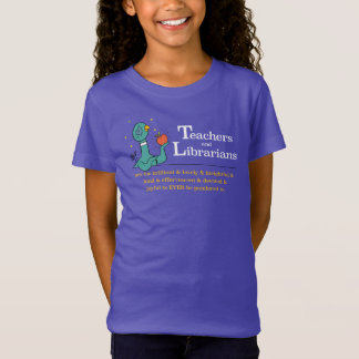 Pigeon-lärarna och Librarians Girl's Lila T Shirt