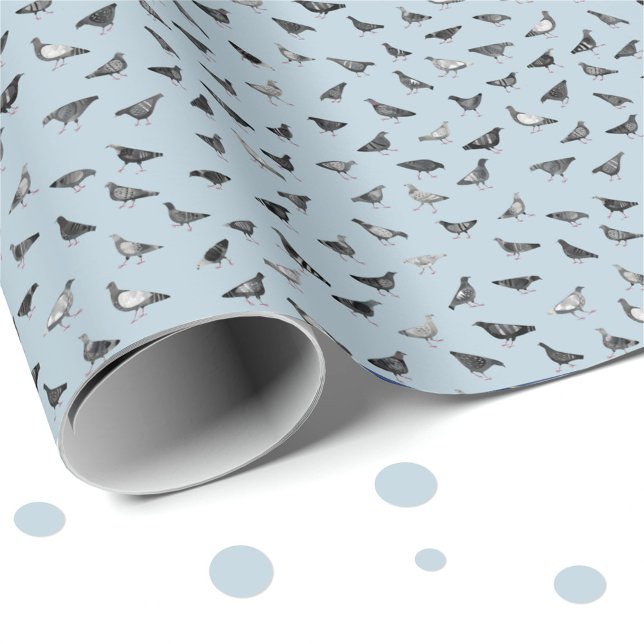 Pigeon Mönster Presentpapper (Fun Pigeon gift wrapping paper roll for bird lovers.)