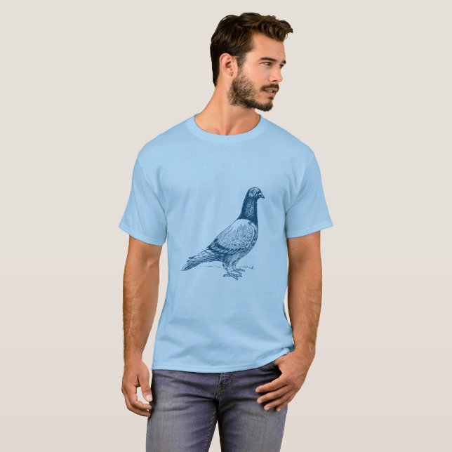 Pigeon - Ocean Blue T Shirt (Hel framsida)