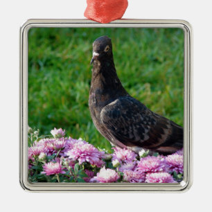 Pigeon och Morsa Julgransprydnad Metall