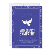 Pigeon of Memory Deep Blue Framed Sympathy