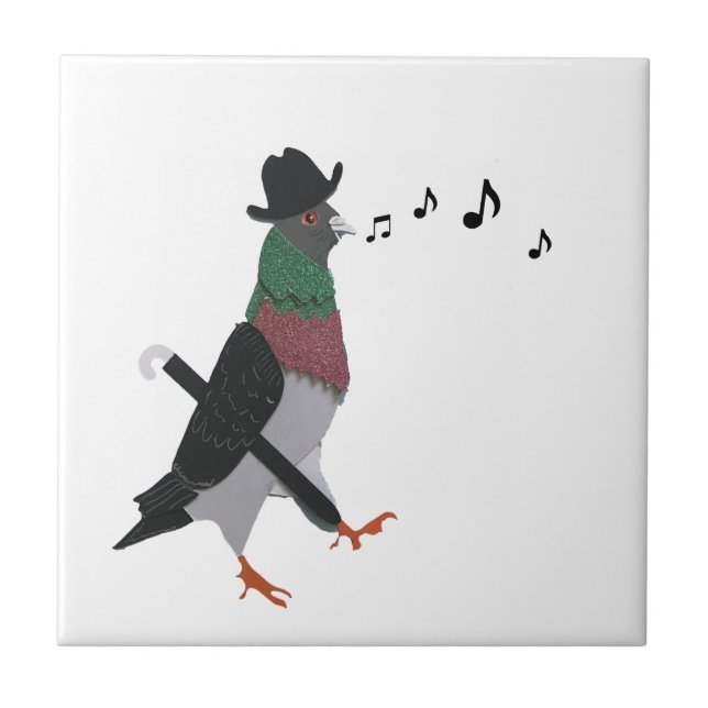 Pigeon om Town  Kakelplatta (Framsidan)