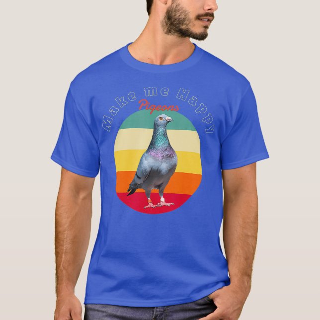 Pigeon över en solnedgång t shirt (Framsida)