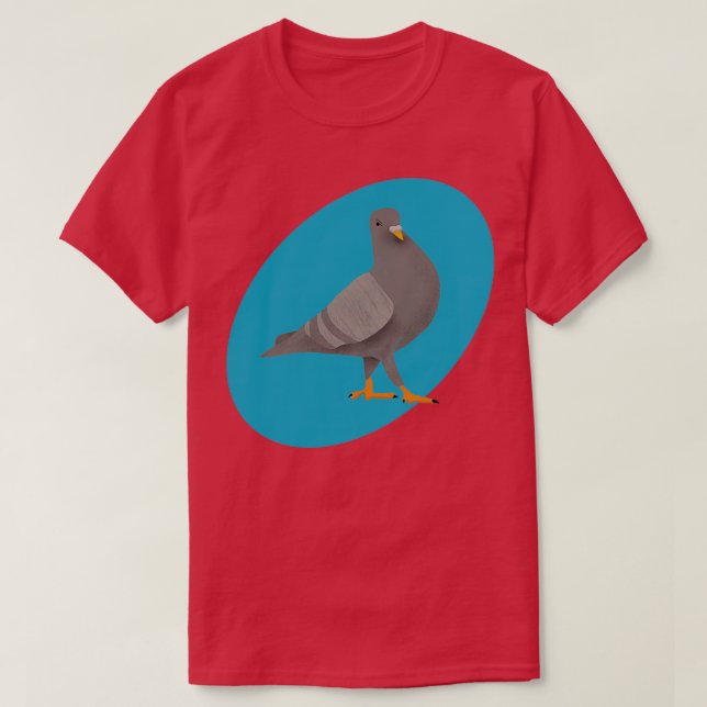Pigeon på blå t shirt (Design framsida)