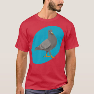 Pigeon på blå t shirt