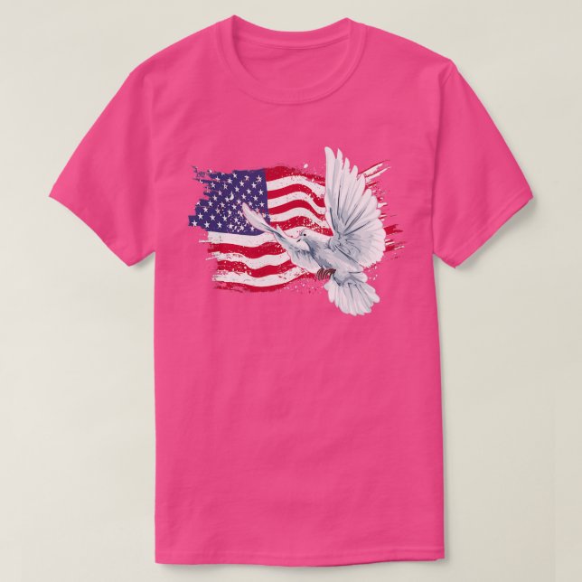 Pigeon Patriotic 2 T Shirt (Design framsida)